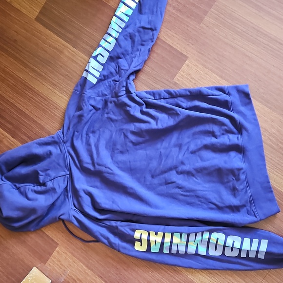 INSOMNIAC Fireball Purple Full Zip Hoodie Kangaroo pocket- Purple, Med- EUC RAVE - Picture 7 of 8